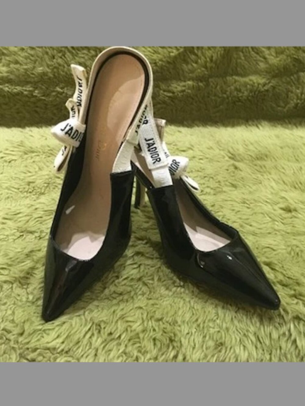 Christian Dior J'Adior Slingback Pump Black Patent Calfskin SZ 36 EU